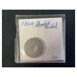 1868 Shield Nickel Coin