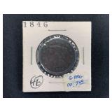 1846 Braided Hair Large Cent Coin