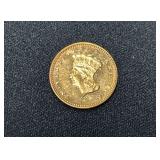 1876 Princess Head Gold Dollar