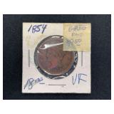 1854 United States Braided Hair Large Cent