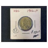 1942 P Jefferson Nickel