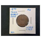 1870 Two Cent Piece US Coin