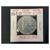1963-D Franklin Half Dollar Coin