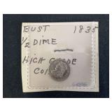1835 Capped Bust Half Dime US Coin