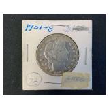 1901-S Barber Half Dollar