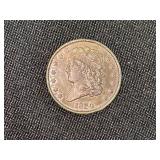 1834 Classic Head Half Cent Coin