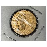 1913 Gold Quarter Eagle Coin