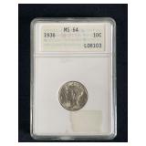 1936 Mercury Dime MS64