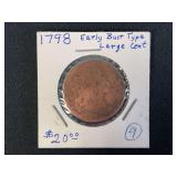 1798 United States Early Bust Type Large Cent Coin