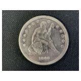 1860 Seated Liberty Quarter Dollar
