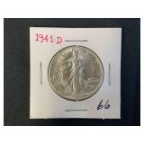 1941-D Walking Liberty Half Dollar