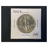 1942-S Walking Liberty Half Dollar US Coin