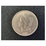 1865 United States Three Cent Nickel Coin