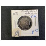 1853 Half Dime Liberty Seated Coin