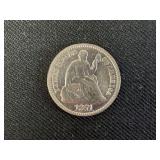 1871 Seated Liberty Half Dime