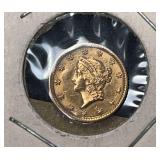 1854 Liberty Head Gold Dollar Type 1