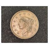 1837 Matron Head Modified Large Cent Coin