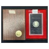 1973 S Eisenhower Dollar Proof and Bicentennial Medal