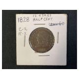 1828 Classic Head Half Cent US Coin