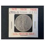 1923-S Liberty Walking Half Dollar Coin