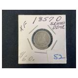 1857 Seated Liberty Dime, New Orleans Mint