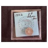 1852 United States Three Cent Silver Coin