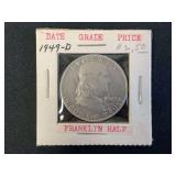 1949-D Franklin Half Dollar US Coin