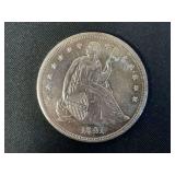 1841 Seated Liberty Silver Dollar