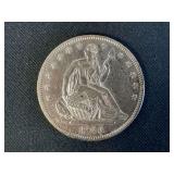 1866 Seated Liberty Half Dollar