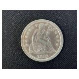 1858 Seated Liberty Dime