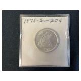 1875-S Twenty Cent Piece