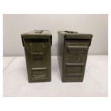 (2)-250 Cartridges Cal .30 Linked Metal Ammo Cans