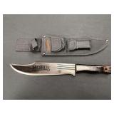 Marbles Bowie Knife w/Sheath & Stone