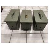 (3)-Marked M2A1 Metal Ammo Cans