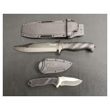 (2)-TRS Knives w/Plastic Sheaths