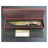 American Mint African Elephant Bowie Knife w/Display Box