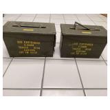 (2)-820 Cartridges 5.56MM Tracer M196 Metal Ammo Cans