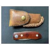 Custom Wood Knives mk.1 Rotating Folder Knife w/Sheath