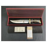 American Mint Buffalo Bill Bowie Knife w/Display Box
