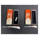 (2)-Gerber Silver Knight Pearl Lockback Knives