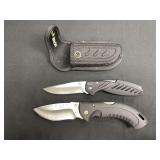 (2)-Buck Lockback Folder Knives
