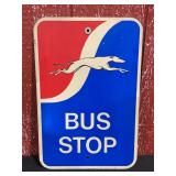 Greyhound Bus Stop DST Sign