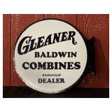 Gleaner Baldwin Combines Porcelain Flange Sign