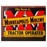 Minneapolis Moline Tractor Operated SST Sign