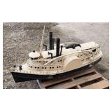 Late 1800s Goodrich Fleet Ship(S.S. Alpena) Walking Beam Steamship Wood Model