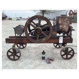 Cray Bros. Gas Engine Co. 1¾ HP Stationary Engine on Cart – Cleveland, Ohio
