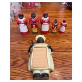 Black Americana Figural Memo Holders and Salt & Pepper Shakers