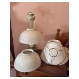 Assorted Glass Oil Lamps