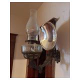 Victorian-Style Wall-Mounted Kerosene Lamp with Reflector