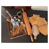 Assorted Wooden Kitchen Utensils and Accessories